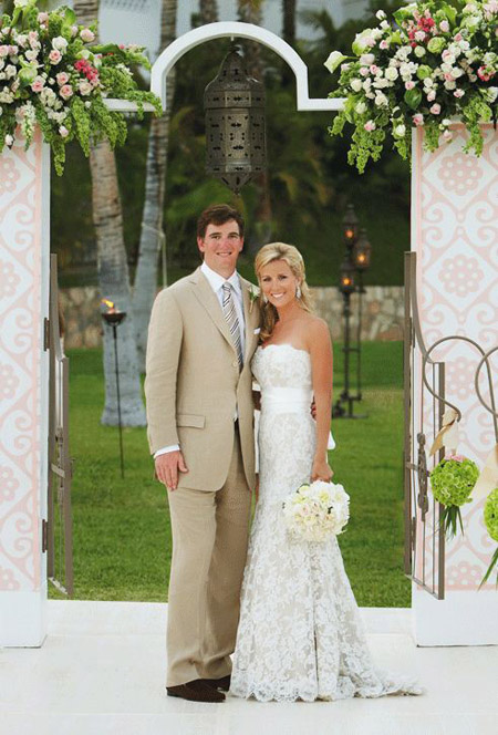 Abby McGrew and Eli Manning got married in Mexico.